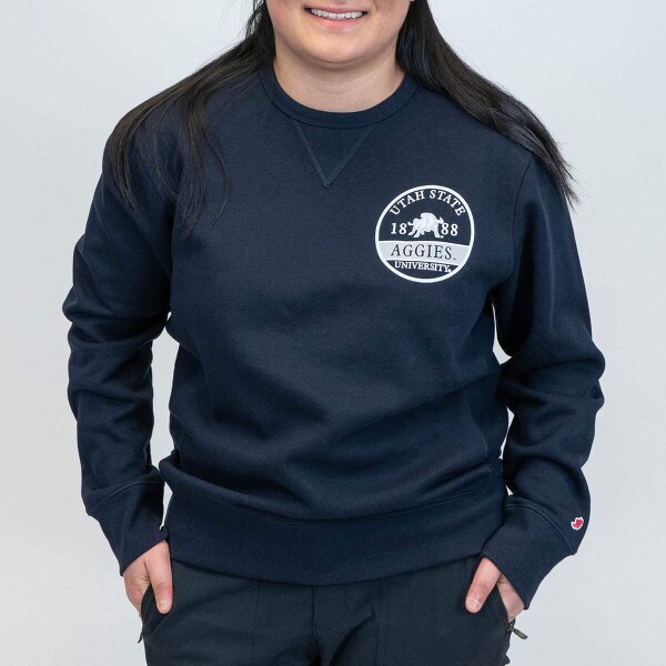 utah state aggie bull sweatshirt navy
